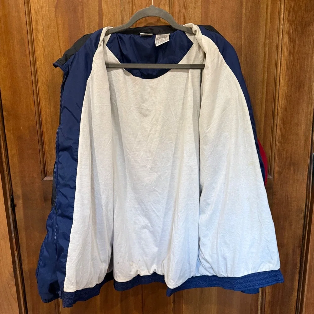 Nike Vintage 90s Colorblock Windbreaker Jacket Navy Blue Red Blk XXL Big Swoosh